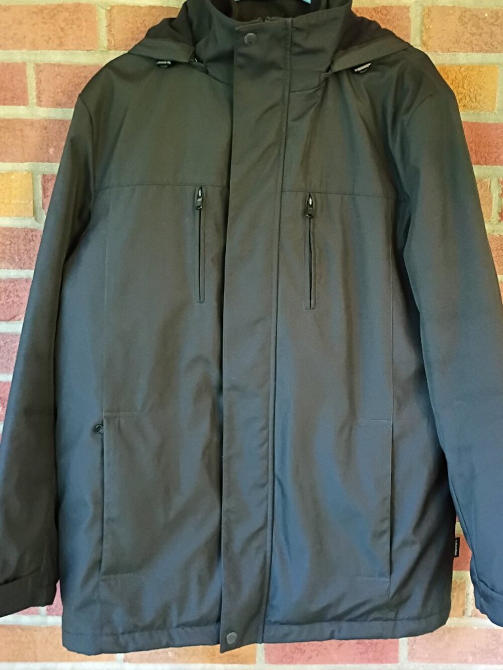 Calvin Klein Hooded Lined Jacket Men's Medium Black